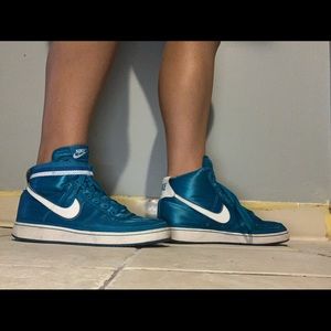 Sky blue Nike high tops